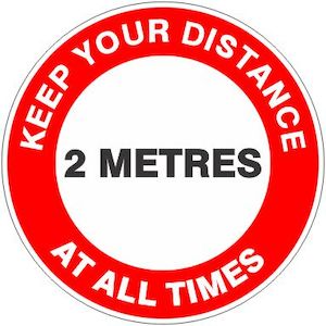 Keep Your Distance At All Times – Floor Marker