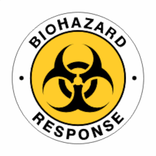 Hard Hat Stickers Biohazard Response