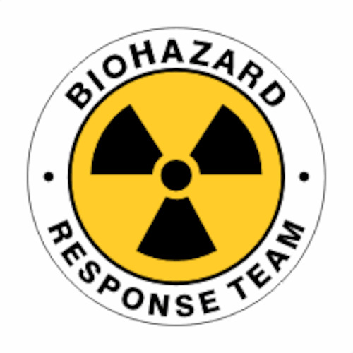 Hard Hat Stickers Biohazard Response Team