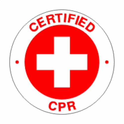 Hard Hat Stickers Certified CPR