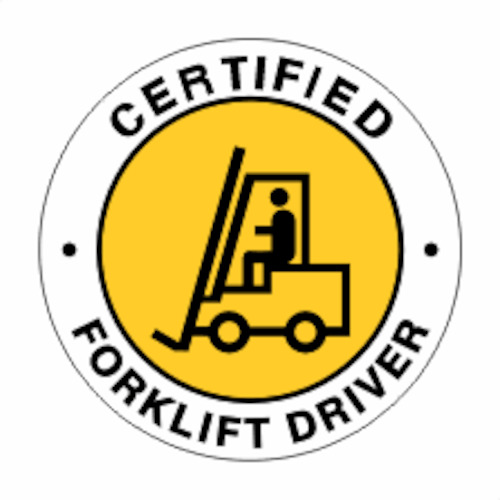 Hard Hat Stickers Certified Forklift Driver