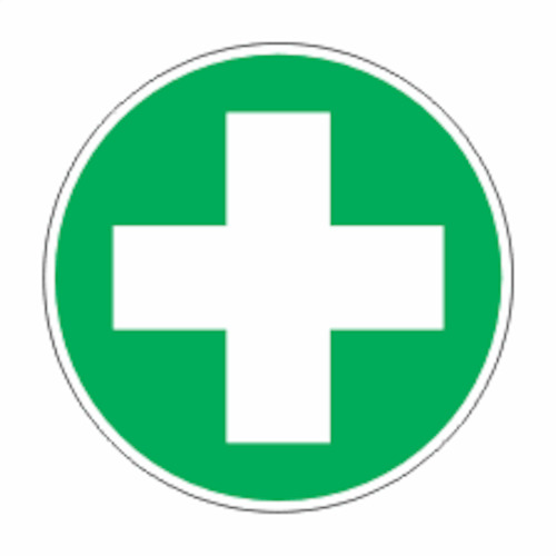 Hard Hat Stickers First Aid Cross