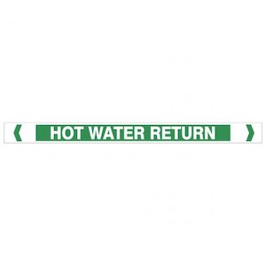 Hot Water Return Pipe Markers