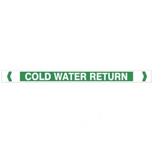 Cold Water Return Pipe Markers