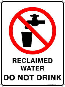 Reclaimed Water Do Not Drink