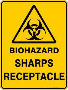 Biohazard Sharps Receptacle