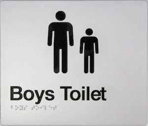 Boys Toilet Sign (Braille)