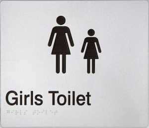 Girls Toilet Sign (Braille)