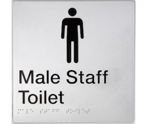 Male Staff Toilet Sign (Braille)