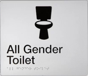 All Gender Toilet Sign (Braille)