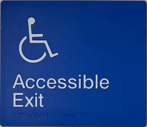 Accessible Exit Sign (Braille)