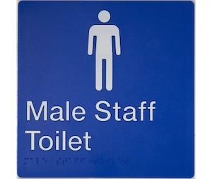 Male Staff Toilet Sign (Braille)