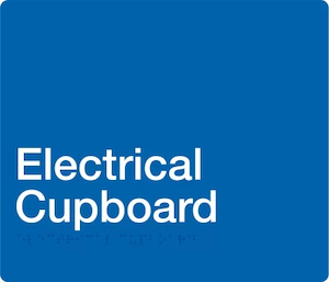 Electrical Cupboard Braille Sign – Blue