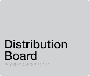 Distribution Board Braille Sign – Silver