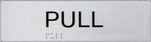 Braille Pull Sign Horizontal