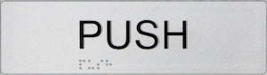 Braille Push Sign Horizontal