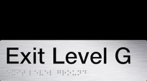 Braille Exit Signs: Braille Exit Sign Ground