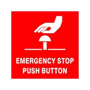 Emergency Stop Push Button – Engraved Label