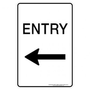 Parking Signs - Now Online - Discount Safety Signs: Entry Arrow Left