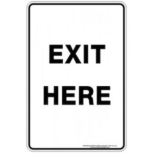 Exit Here