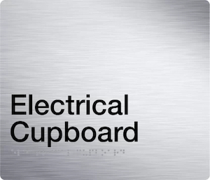 Electrical Cupboard Braille Sign – Stainless Steal