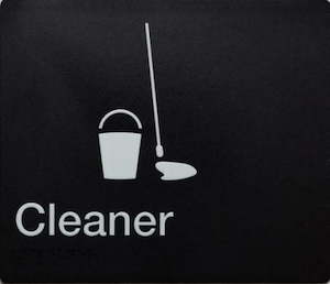 Cleaner White On Black One Symbol (Braille)