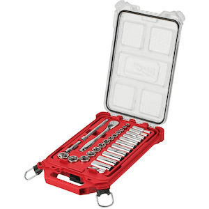 Milwaukee 3/8 in. Drive SAE Socket Set with Packout Case (28-Piece)