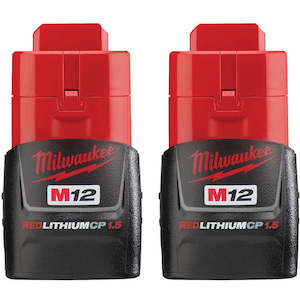 Milwaukee M12 12-Volt Lithium-Ion 1.5Ah Compact Battery 2 Pack