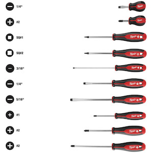 Milwaukee Screwdriver Set (10-Piece)