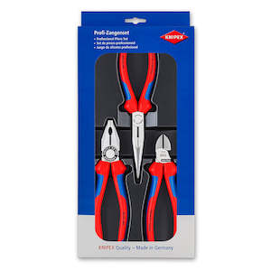 Tool, household: Knipex 3pc Assembly Pack Plier Set - Combination / Diagonal and Needle Nose Pliers