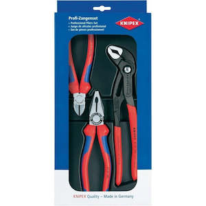 Knipex 3pc Bestseller Pliers Set Combination, Diagonal and Water Pump Pliers