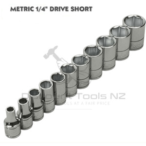 Blue Point Metric 1/4" Drive Short Sockets 4mm-13mm