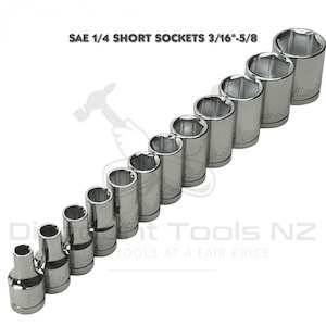 Blue Point SAE 1/4 Short Sockets 3/16"-5/8