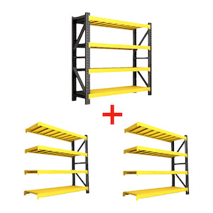 Warehouse Garage Storage Rack Shelving 4 Layer 300kg 6000x600x2000mm