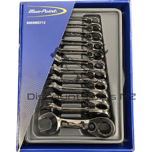 Tool, household: Blue Point Tools Short Ratchet Spanner Set 8-19mm BOERMS712