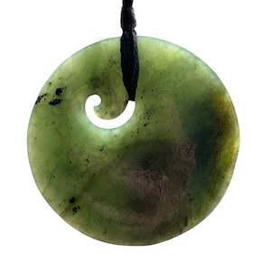 Jade Carvings: Jade Disc with Small Koru