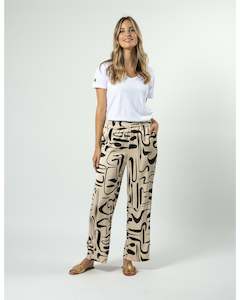 Clothing: STELLA + GEMMA - Ruth Pants - Painterly Geo