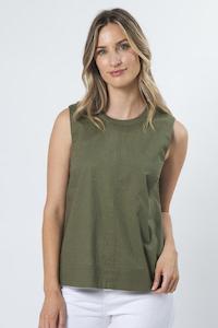 Clothing: STELLA + GEMMA - Raven Top Olive Green