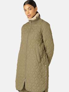 ILSE JACOBSEN - Long Quilt Coat - Sage