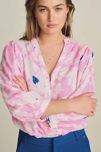 Clothing: POM AMSTERDAM - Lilies Pink Blouse