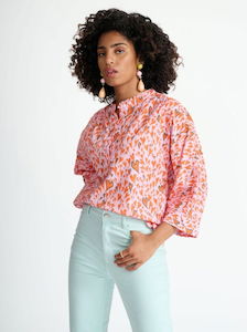 POM AMSTERDAM - Lou Heart to Heart Pink Blouse