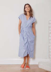 Clothing: DALSTON - Nicolette Dress Blue Stripe