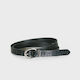 PARISIAN - Circe Croc Leather Belt - Black