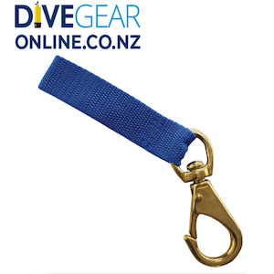 Freediving Accessories: Brass SNAP BOLT with webbing loop