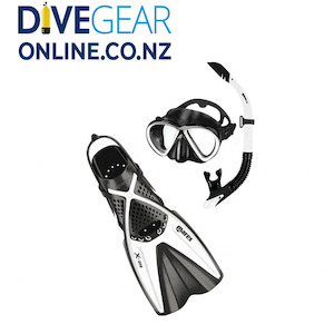 Mares Bonito X One Combo Mask, Snorkel, Fin Set WHITE