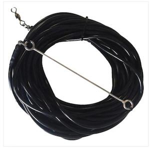 Spearfishing Accessories: 30m Bungee Float Line Black