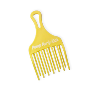 Heated Styling Tools: Pump Kurly Kids Yellow Detangle Comb