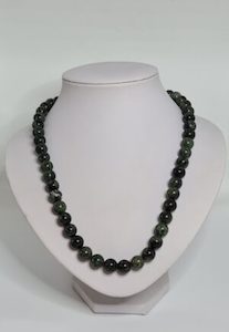 Greenstone bead necklace