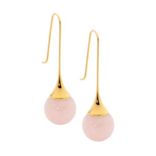 Rose Quartz Shepard hook earings