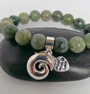 Greenstone Aroha Bracelet with dangle charm